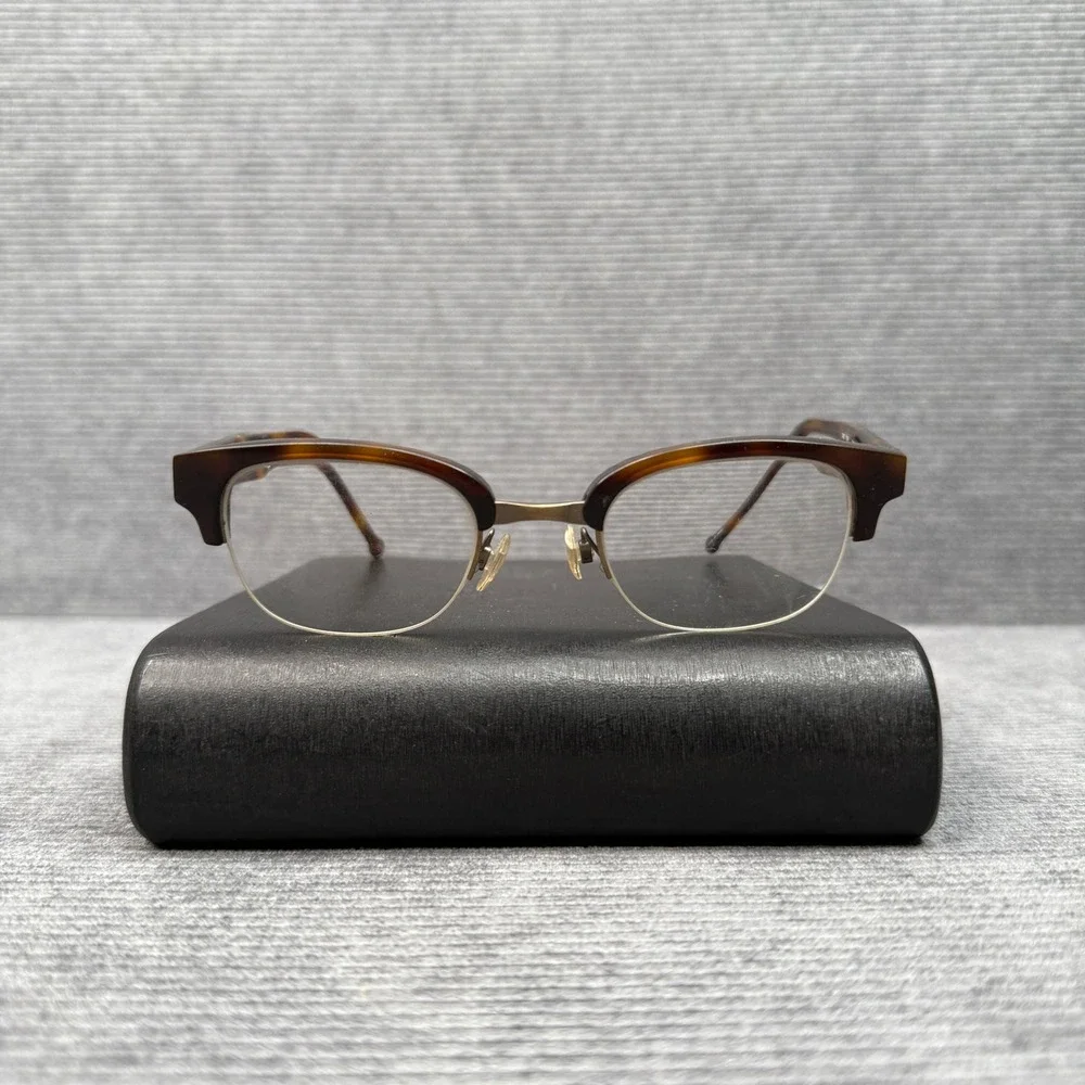 l.a.Eyeworks Thunder 159442 Tortoise Gold Eyeglasses Frames Japan Handcrafted